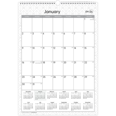 Blue Sky Classic Monthly Wall Calendar