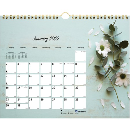 Rediform Romantic Flowers Mthly Wall Calendar