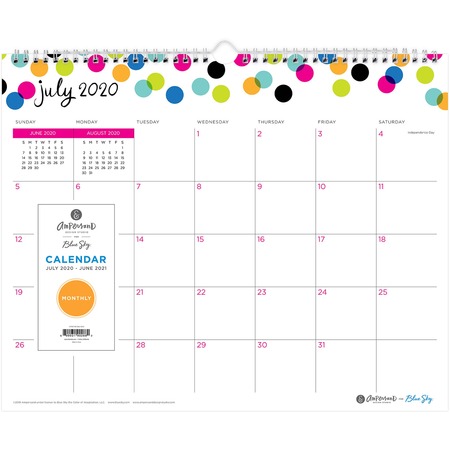 Blue Sky Ampersand Dots Wall Calendar