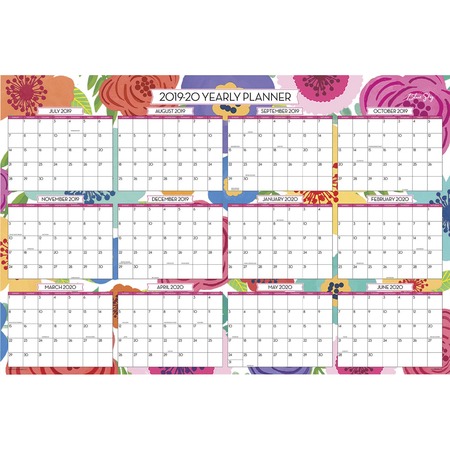 Blue Sky Mahalo Floral Laminated Wall Calendar