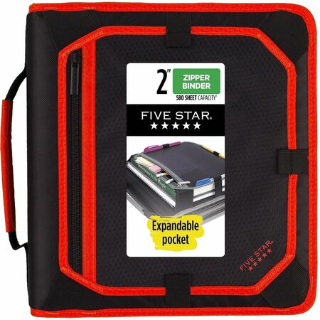 School Supplies Five Star Zipper Binder With Expansion Panel, 2