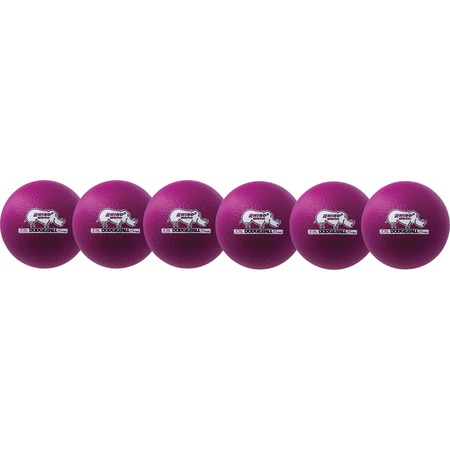 HoopsKing 6 Rhino Skin Low Bounce Dodgeball Set of Six Neon Purple