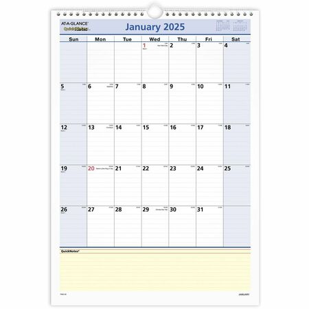 At-A-Glance QuickNotes Monthly Wall Calendar