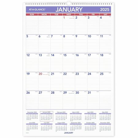 At-A-Glance Write-on/Wipe-off Laminated Monthly Wall Calendar