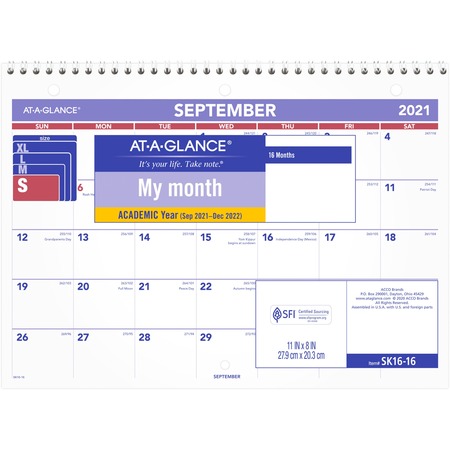 At-A-Glance Academic Monthly Wall Calendar