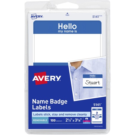 Wholesale Name Tags & Badges: Discounts on Avery Adhesive Name Badge Labels AVE5141