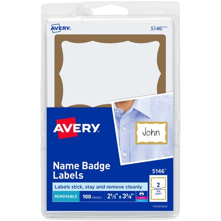 Wholesale Name Tags & Badges: Discounts on Avery Adhesive Name Badge Labels AVE5146