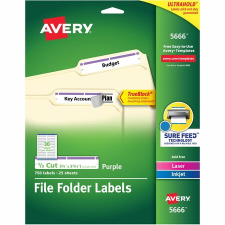 Avery&reg; TrueBlock File Folder Labels AVE5666