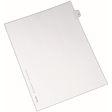 Avery&reg; Individual Legal Dividers Allstate(R) Style, Letter Size, Side Tab #72 (82270) AVE82270-BULK