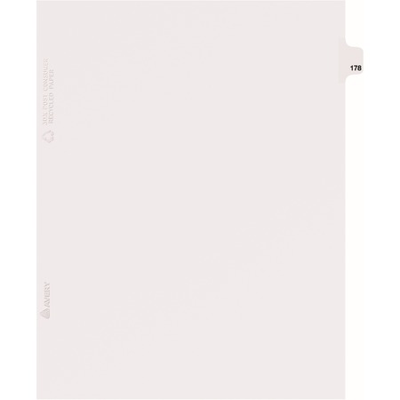 Avery&reg; Individual Legal Dividers Style, Letter Size, Side Tab #178 (82394) AVE82394-BULK