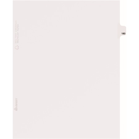Avery&reg; Individual Legal Dividers Style, Letter Size, Side Tab #180 (82396) AVE82396-BULK