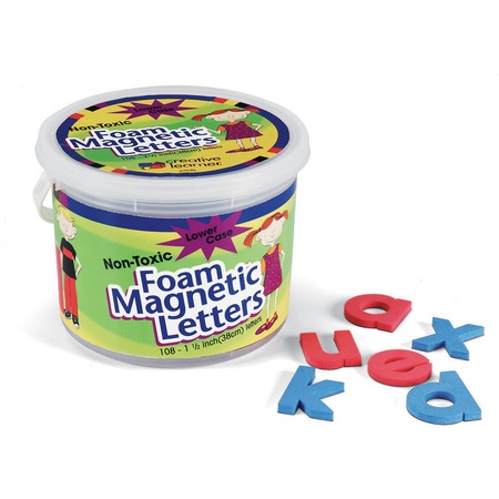 (Lowercase Letters) Shape - Magnetic - Non-toxic - Letter Height: 1.5" - Blue Consonants - Red Vowels - Assorted - Foam - 108 / Set PAC27570-BULK
