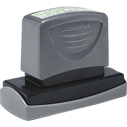 Shachihata Inc Message Stamp,Pre-Inked,7/8"x2-3/4",1-6 Lines,37 Char