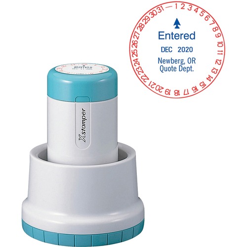 Shachihata Inc Rotary Custom Date Stamp, 1-3/4", 1-3 Lines, 14 Max