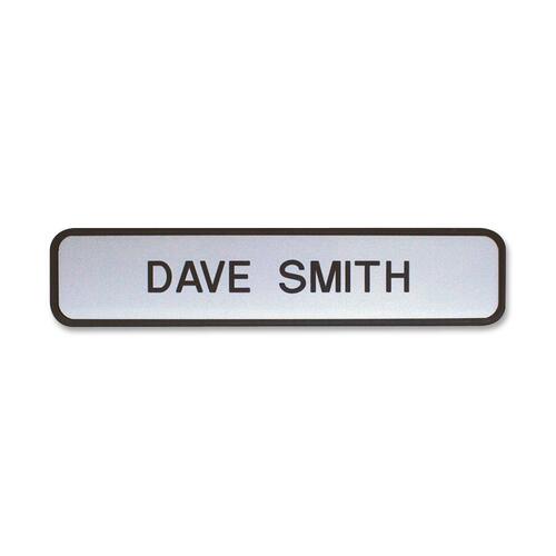 Shachihata Inc Designer Wall Sign, 2"x8", Black Holder