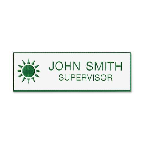 Shachihata Inc Standard Logo Name Badge, 3 Lines Of Copy, 1"x3"