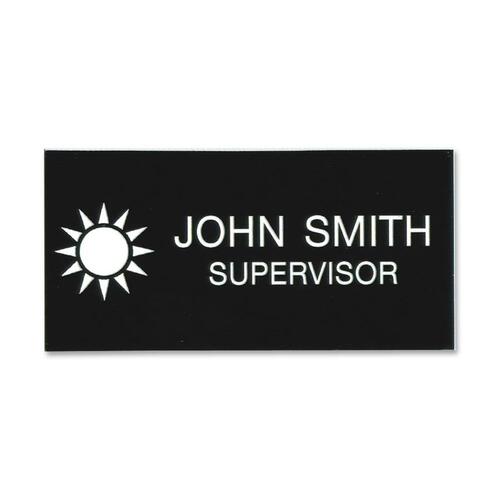 Shachihata Inc Standard Logo Name Badge, 3 Lines Of Copy, 1-1/2"x3"