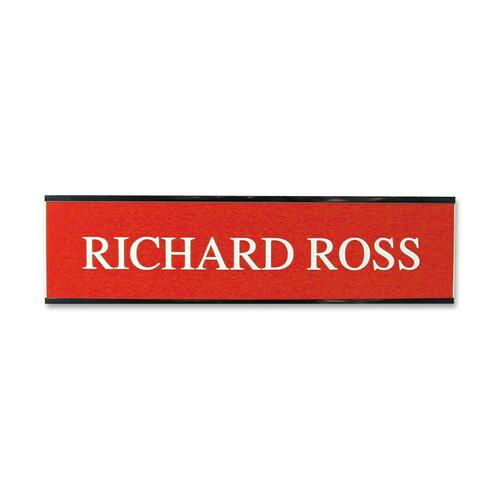 Shachihata Inc Standard Aluminum Wall Sign, 2"x8", Standard Silver