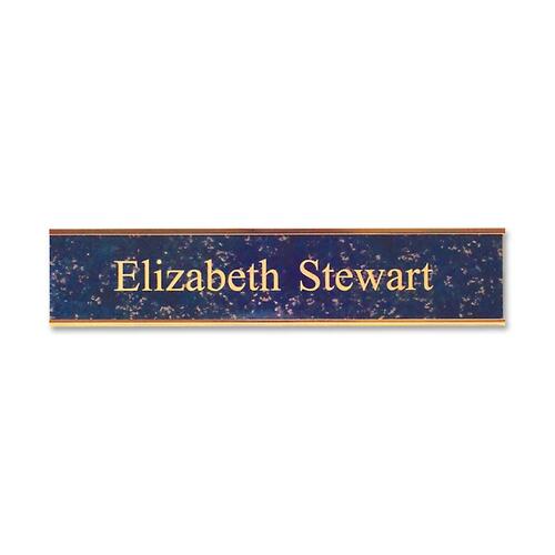 Shachihata Inc Standard Aluminum Wall Sign, 2"x10", Standard Gold