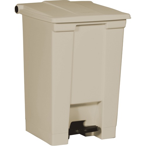 Rubbermaid Commercial Products Step On Container,12 Gallon,16-1/4"x15-3/4"x21-1/8",Beige
