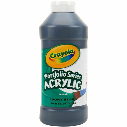 Crayola Paint, Acrylic, 16 oz, Ivory Black
