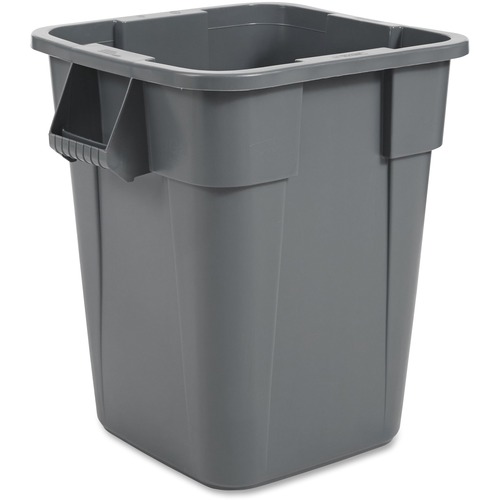 Rubbermaid Commercial Products Brute Container, No Lid, 27"x23-1/4"x28-3/4", Gray