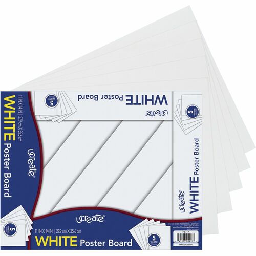 Roaring Spring White Posterboard - 14 pt Thickness