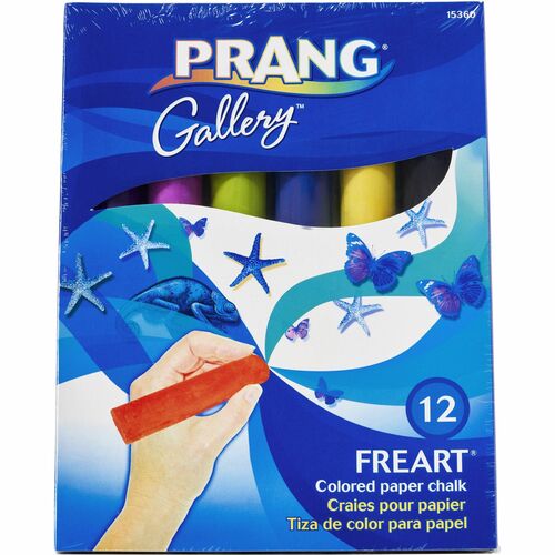 Dixon Ticonderoga Company Art Chalk, Oversized, 4"x1", Non-Toxic, 12/BX, Assorted