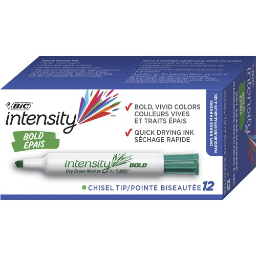 BIC Intensity Low Odor Dry Erase Markers BICGDEM11GN