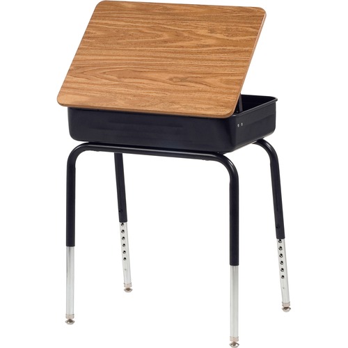 Virco Desk,Lift Lid,Steel Frame,Laminate,18"x24",2/CT,BK/MOK