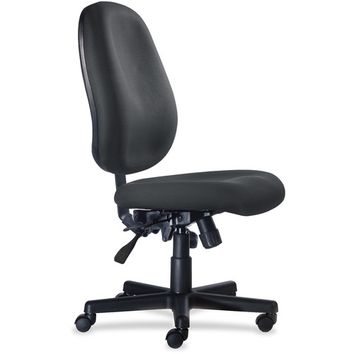 9to5 Seating Chair,No Arms,MidBack,Polyester,26-1/2"x26-1/2"x47-1/2",Coal