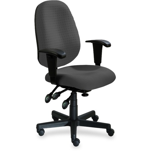9to5 Seating Chair,w/Arms,MidBack,Polyester,26-1/2"x26-1/2"x47-1/2",Coal