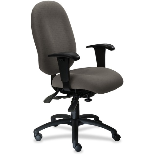 9to5 Seating Chair,w/Arms,HighBack,Polyester,26-1/2"x26"x49-1/2",Lead