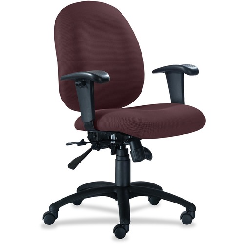 9to5 Seating Chair,w/Arms,MidBack,Polyester,26-1/2"x26"x43-1/2",Plum