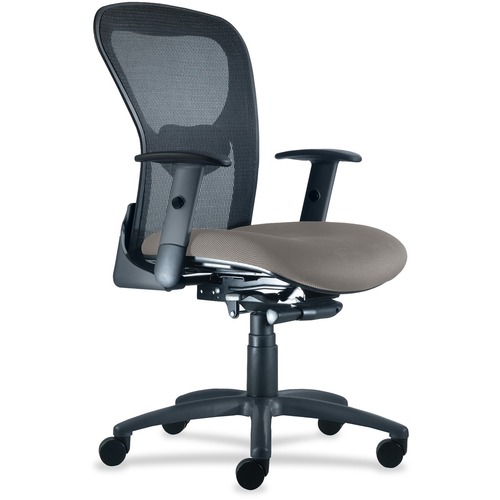 9to5 Seating Chair,Synchro,MeshBack/FabricSeat,26-1/2"x26-1/2"x44",BK