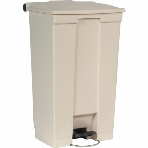 Rubbermaid Commercial Products Waste Container,Step-on,23 Gal,19-7/8"x16-1/2"x32-3/5",Beige