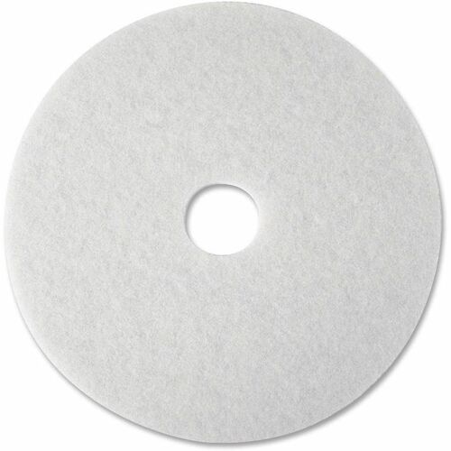 3M Super Polish Pad,Removes Scuff/Black Heel,12",5/CT,White