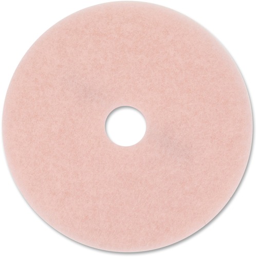 3M Floor Pads, Burnishing, 20"Dia x 1" Thick, 5/CT, Pink