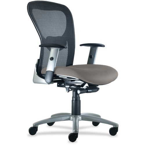 9to5 Seating Chair,Synchro,MeshBack/FabricSeat,26-1/2"x26-1/2"x44",BK