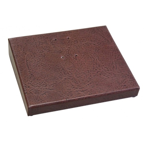 Dacasso Calendar Holder, No Accents, Leather, 8"Wx7"Lx1"H, Mocha