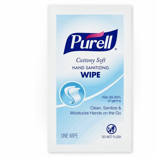 Gojo Hand Sanitizing Wipes, Individually Wrapped,1000/CT, White