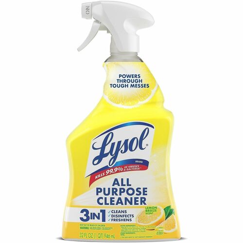 Reckitt Benckiser Disinfectant Cleaner,All-Purpose,32 oz, Lemon Breeze