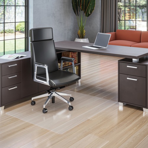 Lorell Nonstudded Design Hardwood Surface Chairmat 60 Mil Thickness Overall 