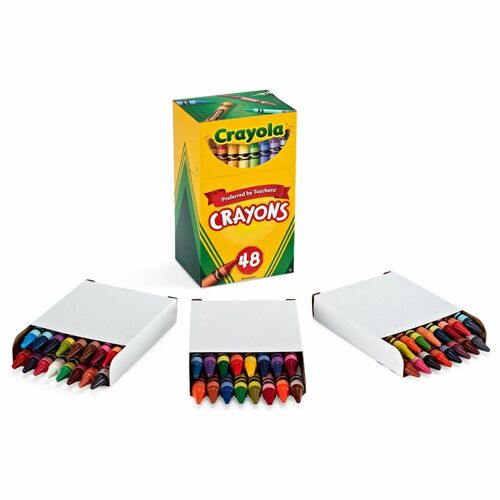 Crayola Crayons, w/Tuck Box, Nontoxic, 3-5/8"x5/16", 48/BX, AST
