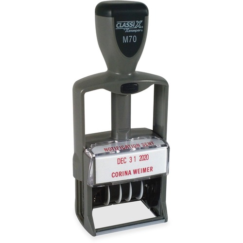 Shachihata Inc Self-Inking Plastic Date Stamp, 15-1/6"x1-9/16", Ast