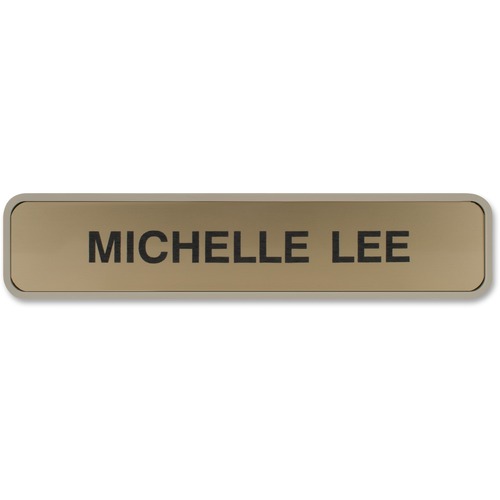 Shachihata Inc Designer Sign, 2"x10", Almond Frame