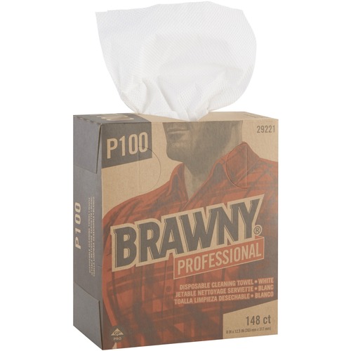 Georgia-Pacific Cleaning Towel, 148 Sheet, 1/4 Fold, 8"Wx12-1/2"L, 20/CT,WE