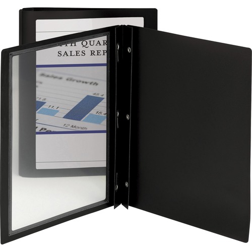 Smead Report Cover,Framed Clear Front,9-3/8"x11-1/2",5/PK,10/CT,BK