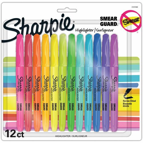 Newell Brands Pocket Accent Highlighter, Fine Point, 12/ST, Assorted