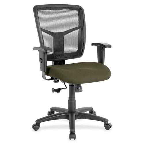 Lorell Mid-Back Chair,Vinyl Seat,25-1/4"x23-1/2"x40-1/2",Fern